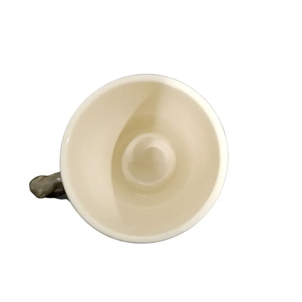 Vintage USA Floral Stoneware Coffee Cup Pink‎ Flower Cottagecore Farmhouse